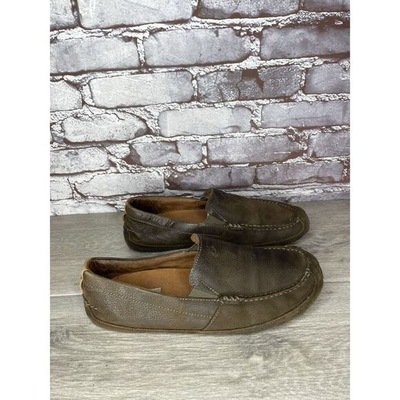 Olukai Akepa Moc Brown Leather Boat Slip On Moccasin Loafer Shoes Men 9M US/42EU - Picture 16 of 16